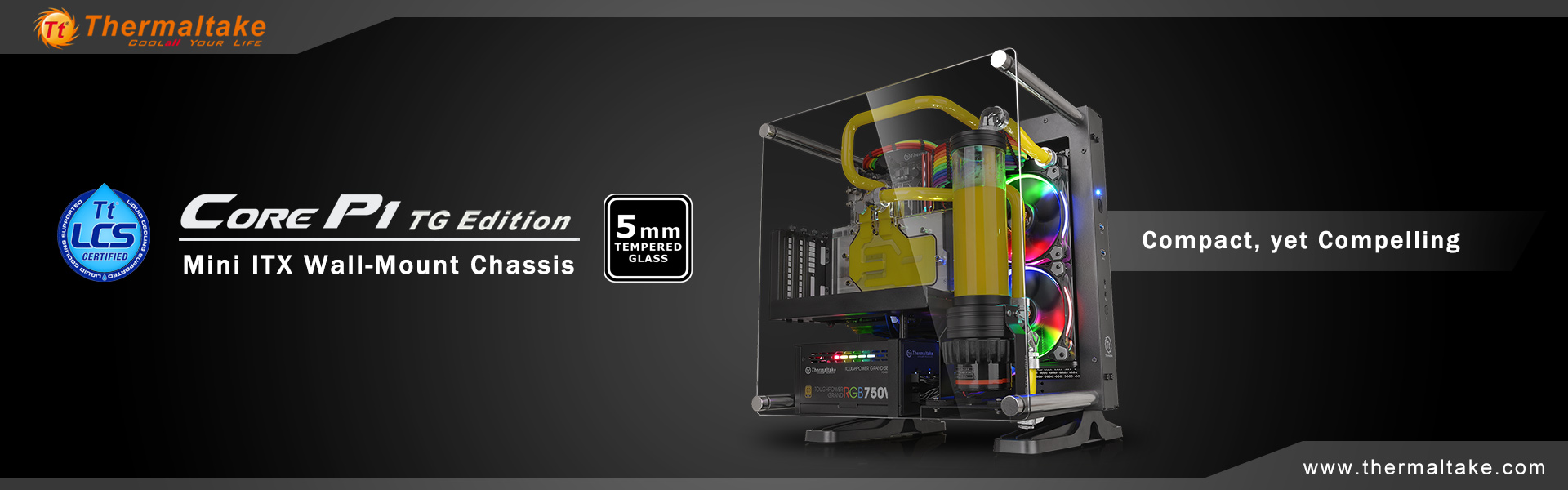 The New Thermaltake Core P1 TG Mini ITX Chassis at CES2017 - FunkyKit