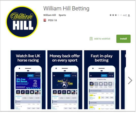 William Hill Apps available for your current device