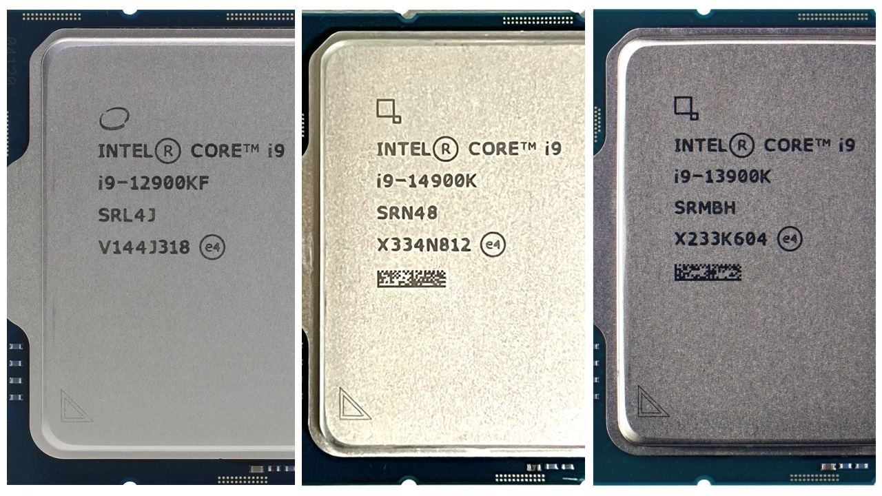 Intel Core i9-14900K vs Core i9-13900K vs Core i9-12900KF