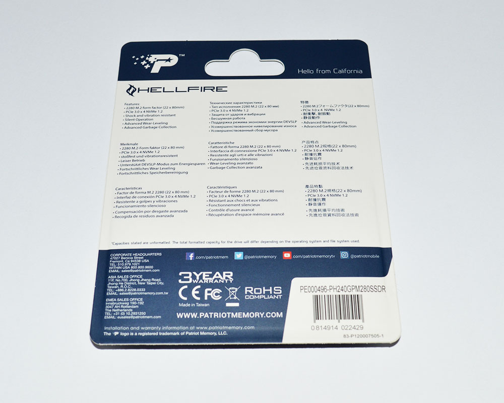 Patriot Hellfire 240GB NVMe M.2 SSD Review Page 2 of 4 Funky Kit