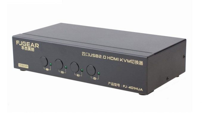 FJGEAR 4-Port USB HDMI KVM Switch
