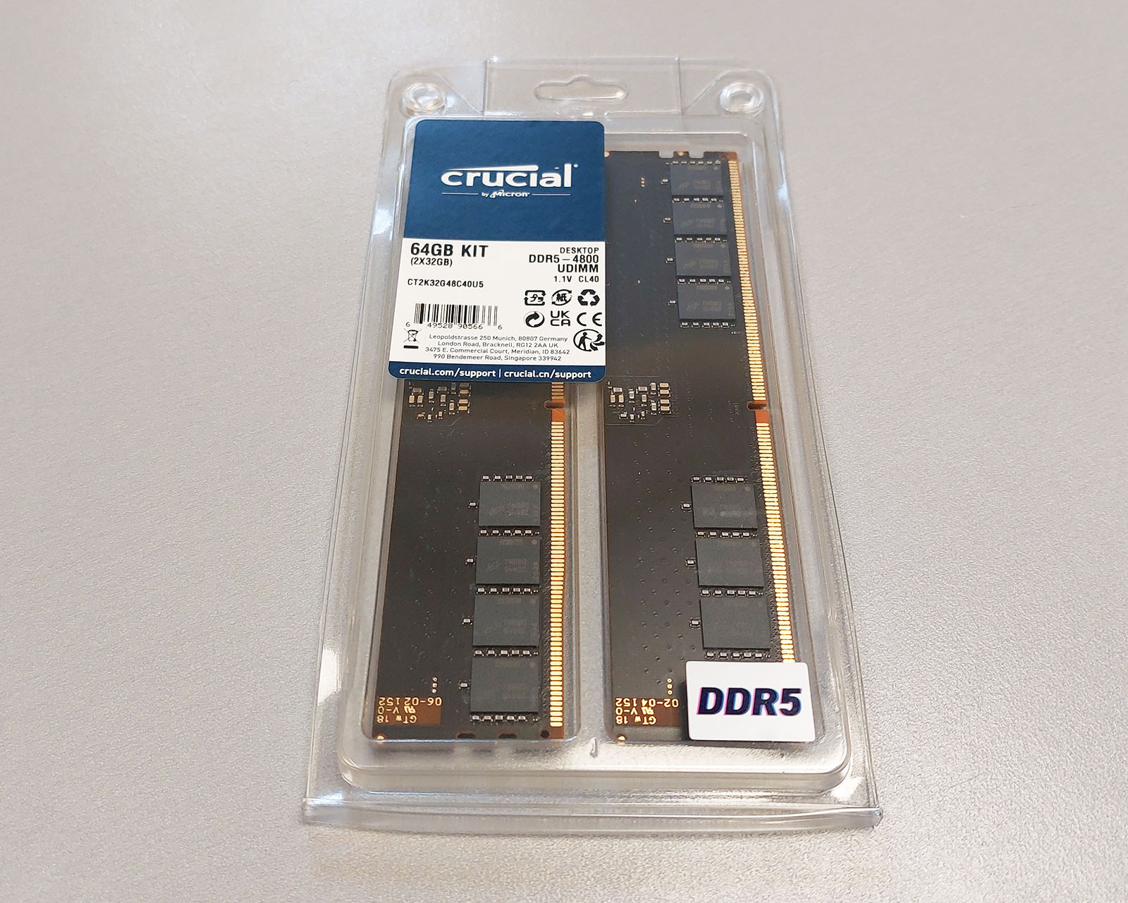 Crucial 64GB DDR5-4800 Memory Kit 