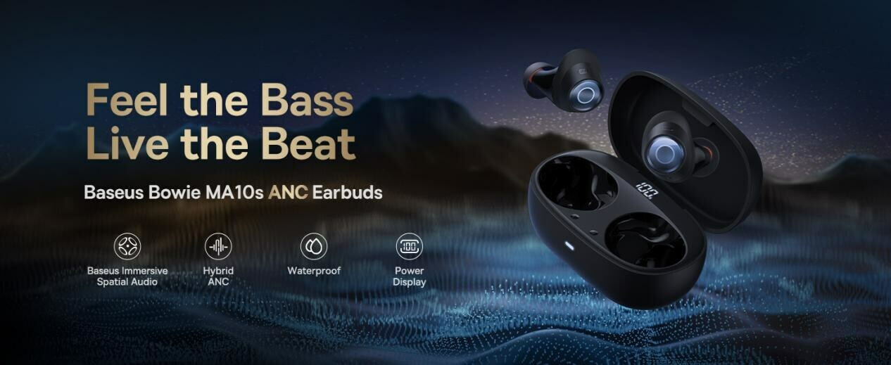 Baseus Launches the Bowie MA10s TWS Earphones with ANC Funky Kit