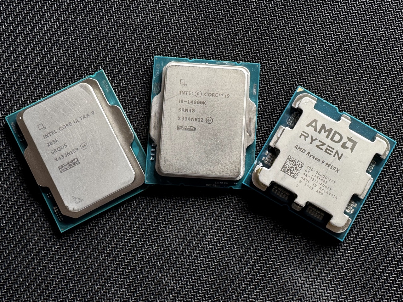 Intel Core Ultra 9 285K vs Intel Core i9-14900K vs AMD Ryzen 9 